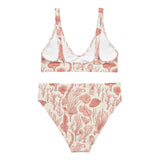 Bikini deportivo estampado de coral rojo - El Rincón del Buzo