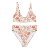 Bikini deportivo estampado de coral rojo - El Rincón del Buzo