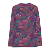 Rashguard Mujer Estampado de Coral Morado - El Rincón del Buzo
