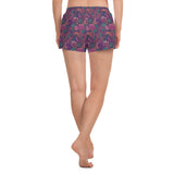 Shorts deportivos de mujer estampado de Coral Morado