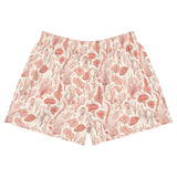 Shorts deportivos de mujer estampado de Coral Rojo
