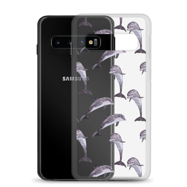 Funda transparente para Samsung® delfines