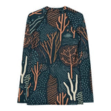 Rashguard Mujer Estampado de Coral Colores Oscuros - El Rincón del Buzo