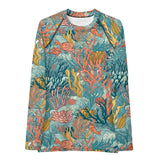 Rashguard Mujer Estampado de Coral Colores Vivos - El Rincón del Buzo