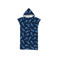 Poncho Tiburón Martillo azul