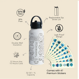 Botella de buceo Adventure + Pegatinas