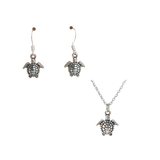 Pack Pendientes + Collar Tortuga