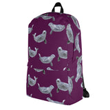 Mochila morada focas