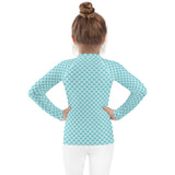 Rashguard Infantil Escama Sirena Azul