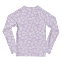 Rashguard Infantil Conchas Marinas Morado