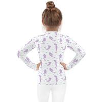 Rashguard Infantil Silueta Sirena Morado