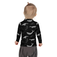 Rashguard Infantil Ballenas Negro