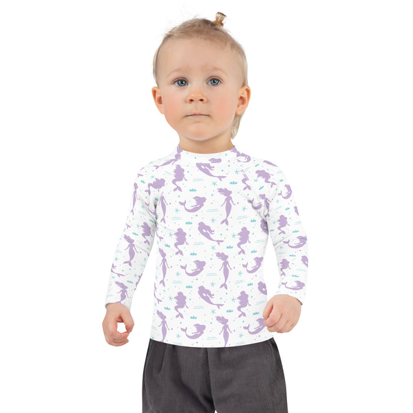 Rashguard Infantil Silueta Sirena Morado