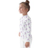 Rashguard Infantil Silueta Sirena Morado