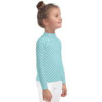 Rashguard Infantil Escama Sirena Azul