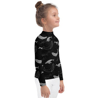 Rashguard Infantil Ballenas Negro