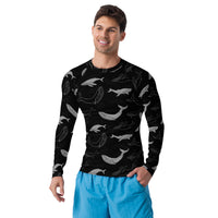 Rashguard Hombre Ballenas Negro