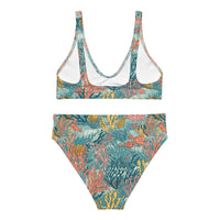 Bikini deportivo estampado de coral colores vivos - El Rincón del Buzo