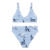 Bikini Deportivo Azul Mantas Oceánicas