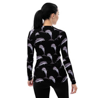 Rashguard Mujer Negro Delfines