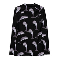 Rashguard Mujer Negro Delfines