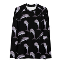 Rashguard Mujer Negro Delfines