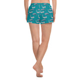 Shorts deportivos de mujer Azul Ballenas