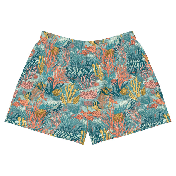 Shorts deportivos de mujer estampado de Coral Colores Vivos