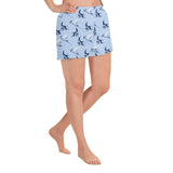 Shorts deportivos de mujer Azules Mantas Oceánicas