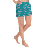 Shorts deportivos de mujer Azul Ballenas