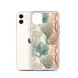 Funda transparente para iPhone® con estampado de coral colores claros - El Rincón del Buzo