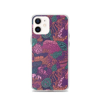 Funda transparente para iPhone® con estampado de coral morado - El Rincón del Buzo