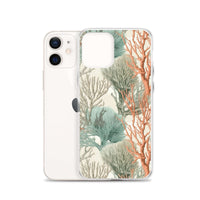 Funda transparente para iPhone® con estampado de coral colores claros - El Rincón del Buzo