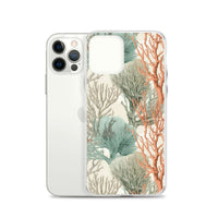 Funda transparente para iPhone® con estampado de coral colores claros - El Rincón del Buzo