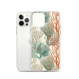 Funda transparente para iPhone® con estampado de coral colores claros - El Rincón del Buzo