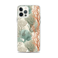 Funda transparente para iPhone® con estampado de coral colores claros - El Rincón del Buzo