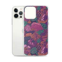 Funda transparente para iPhone® con estampado de coral morado - El Rincón del Buzo