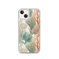 Funda transparente para iPhone® con estampado de coral colores claros - El Rincón del Buzo