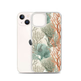 Funda transparente para iPhone® con estampado de coral colores claros - El Rincón del Buzo