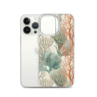Funda transparente para iPhone® con estampado de coral colores claros - El Rincón del Buzo