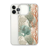 Funda transparente para iPhone® con estampado de coral colores claros - El Rincón del Buzo