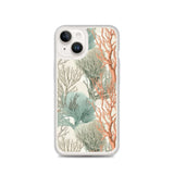 Funda transparente para iPhone® con estampado de coral colores claros - El Rincón del Buzo