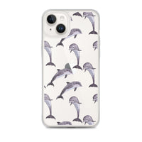 Funda transparente para iPhone® delfines