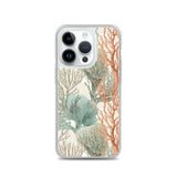 Funda transparente para iPhone® con estampado de coral colores claros - El Rincón del Buzo