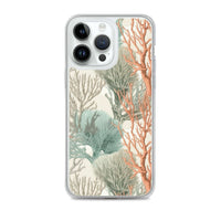 Funda transparente para iPhone® con estampado de coral colores claros - El Rincón del Buzo