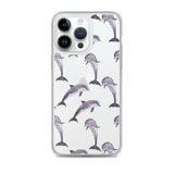 Funda transparente para iPhone® delfines