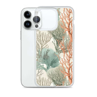 Funda transparente para iPhone® con estampado de coral colores claros - El Rincón del Buzo