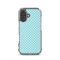 Funda transparente para iPhone® Escamas Sirena Azul