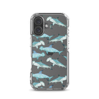 Funda transparente para iPhone® con tiburones martillo