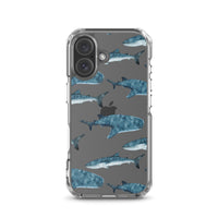 Funda transparente para iPhone® con tiburones ballena